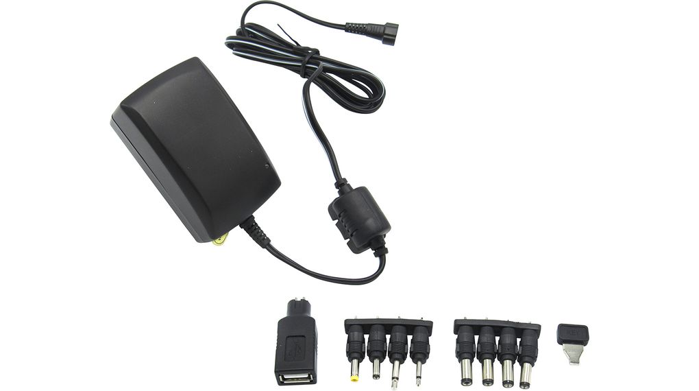 Dugós tápegység, 3 ... 12V 3 / 4.5 / 5 / 6 / 7.5 / 9 / 12V / V / V / V / V / V / V 2.25A 27W Euro C típusú (CEE 7/16) dugó FUSB1